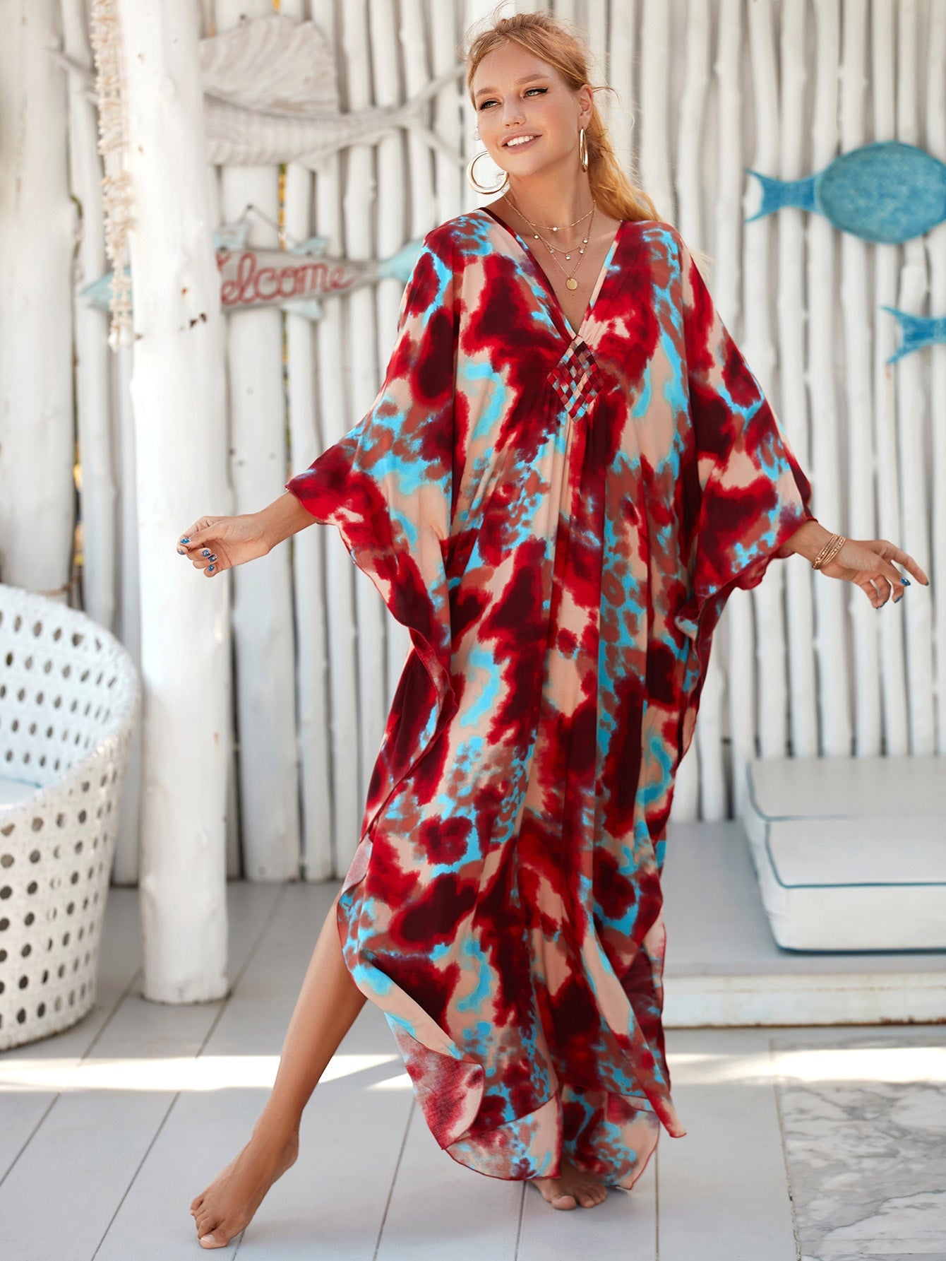 Chic Wrap Dress with Natural Rustic Vibes