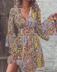 Vintage Print Flare Dress