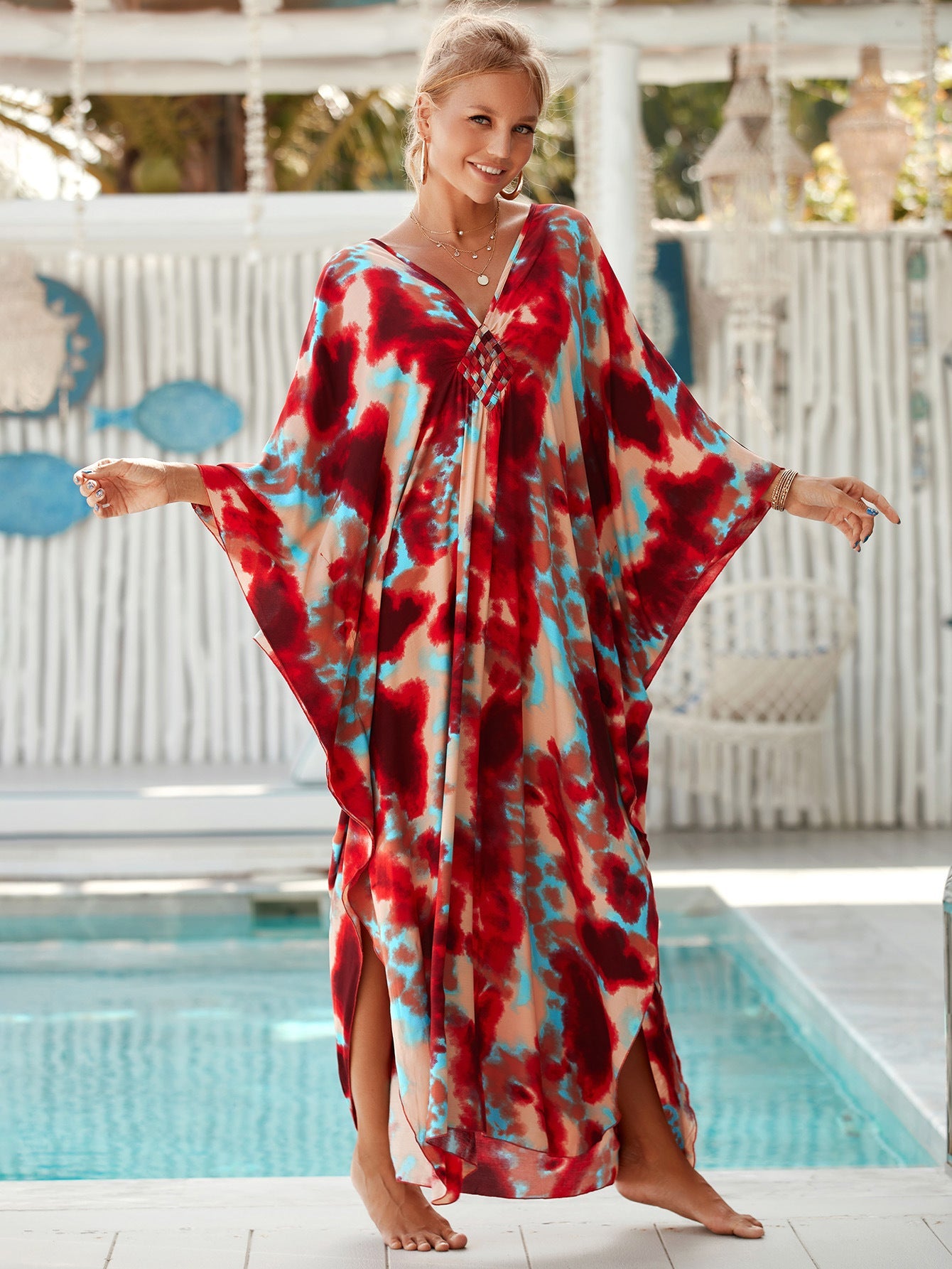 Chic Wrap Dress with Natural Rustic Vibes