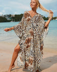 Elegant Lounge Dress in Luxe Snake Design