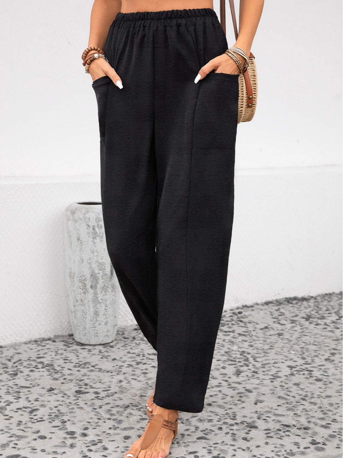 Plus Size Ice Silk Pants