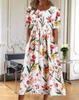 Casual Round Neck Long Dress