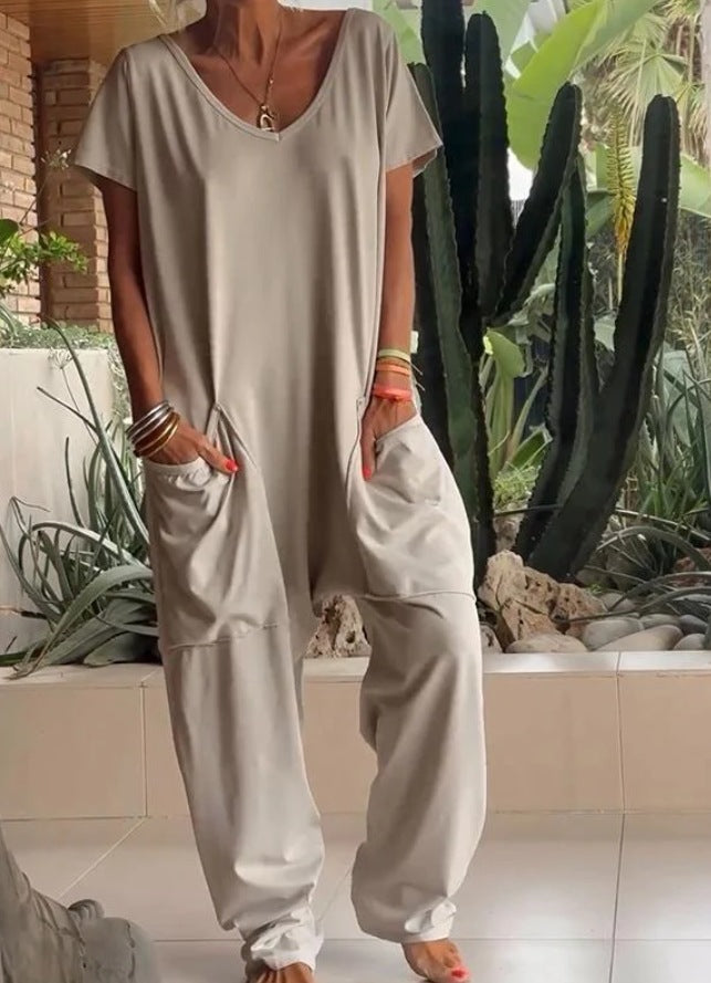 Soft Cotton V-Neck Dress
