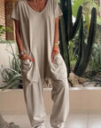Soft Cotton V-Neck Dress