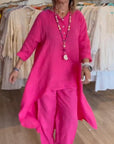 Breathable Cotton Linen Two Piece set