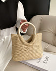 Korean-Style Woven Straw Handbag