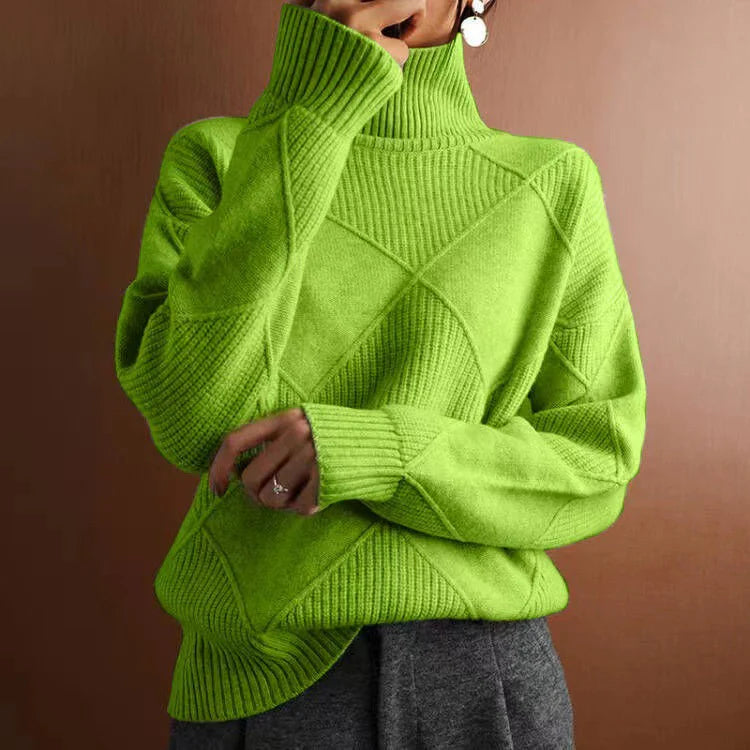 Loose Fit High Neck Sweater