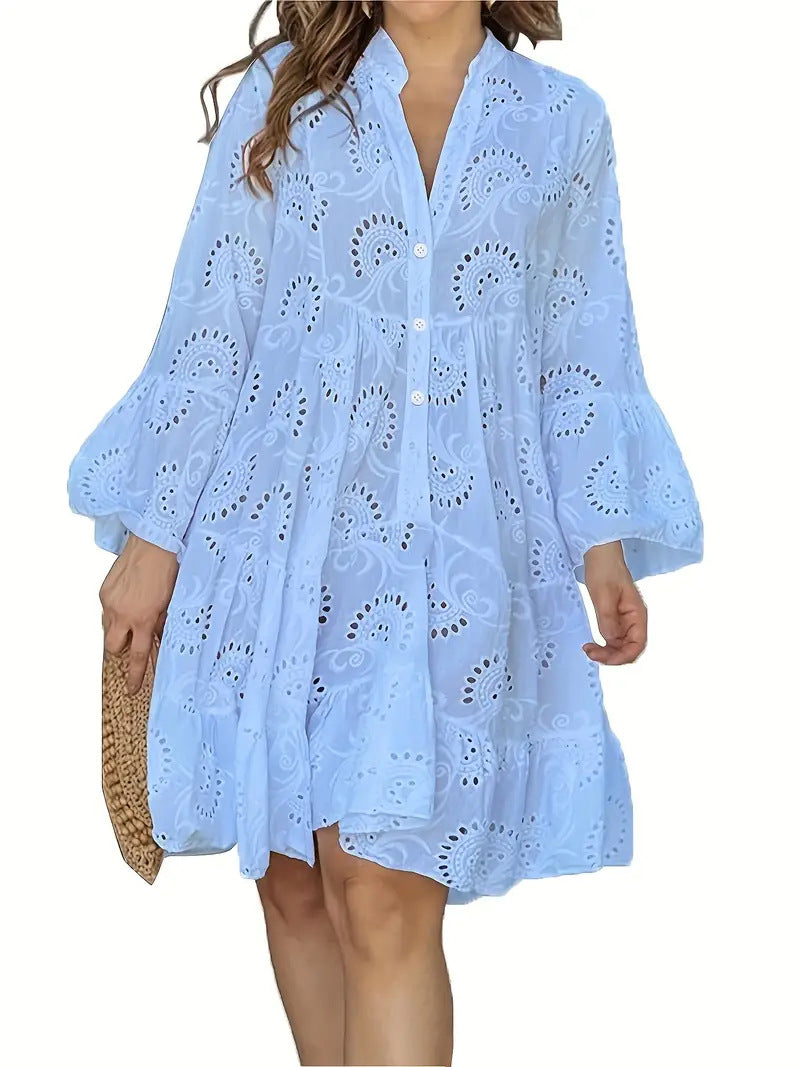 Elegant Hollow Pattern Dress
