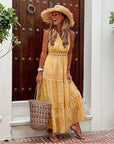 Elegant V-Neck Sleeveless Midi Dress
