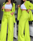 Women’s Lapel Suit with Straight Pants
