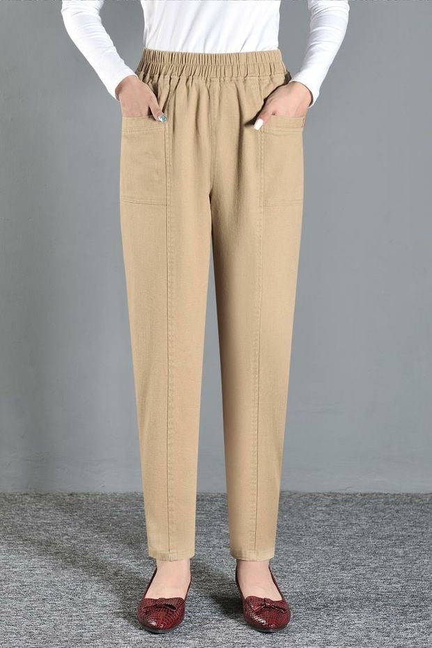 High Waist Straight Pants