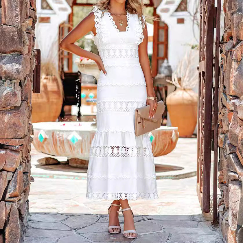 Summer Elegant Cotton Maxi Dress