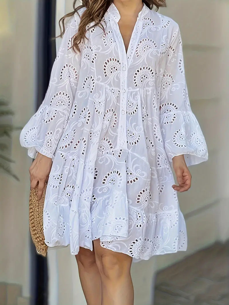 Elegant Hollow Pattern Dress