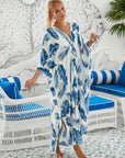 Ocean Haze Flowy Midi Dress