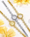 French-Style Waterdrop Crystal Watch