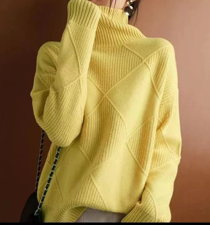 Loose Fit High Neck Sweater