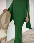 Two-Piece Pearl Floor-Length Gown