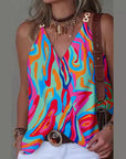 Printed V-Neck Vest Top