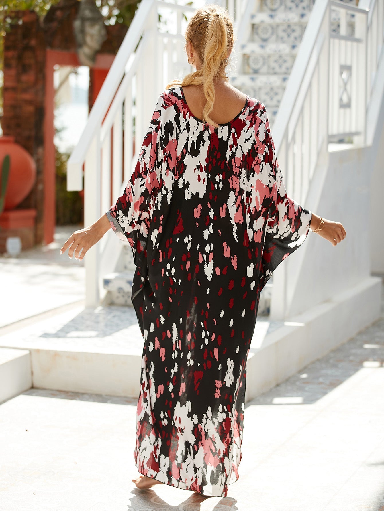 Radiant Calm Wrap Dress in Dayglow Hues