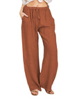 Women’s Ice Silk Straight Leg Trousers