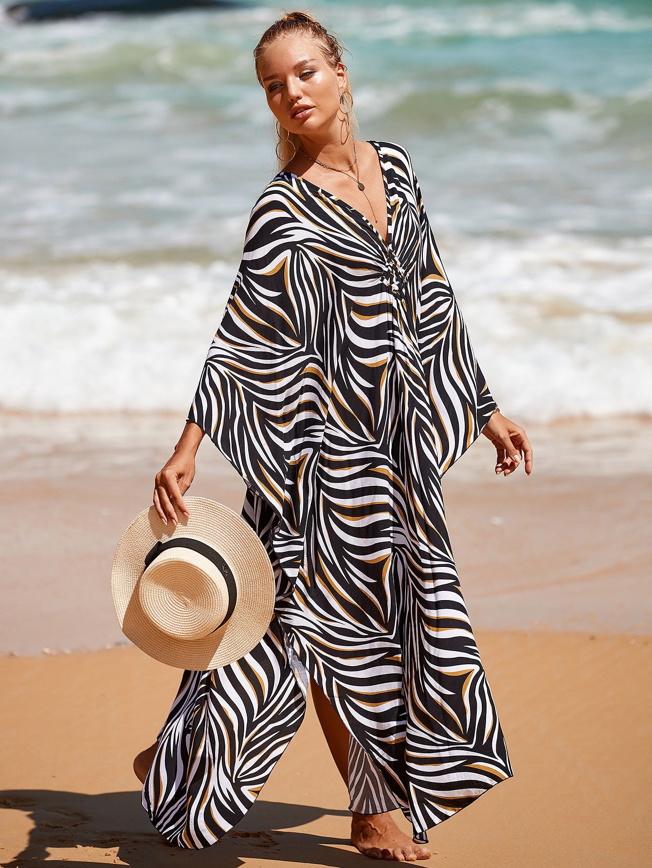 Driftwood Tone Breezy Linen Dress