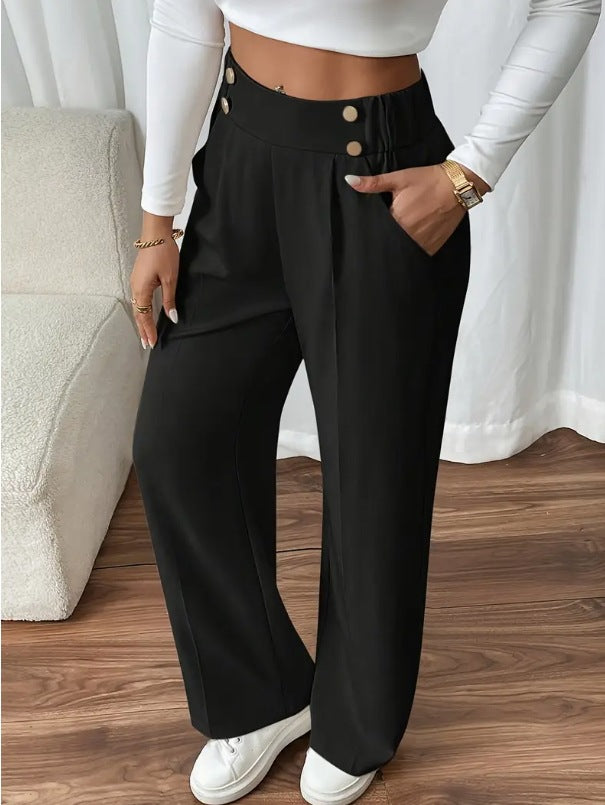 Elegant High Waist Trousers