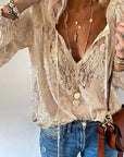 Casual Summer Lace Blouse – Lightweight, Breathable Style for Effortless Warm-Weather Outfits