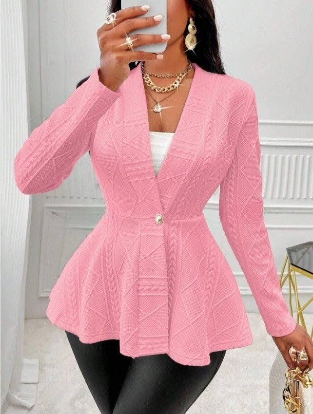 Cross-Border Long Coat with Buttons