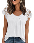 Hollow Sleeve Round Neck Top