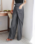 Fashion Lace-Up Striped Pants