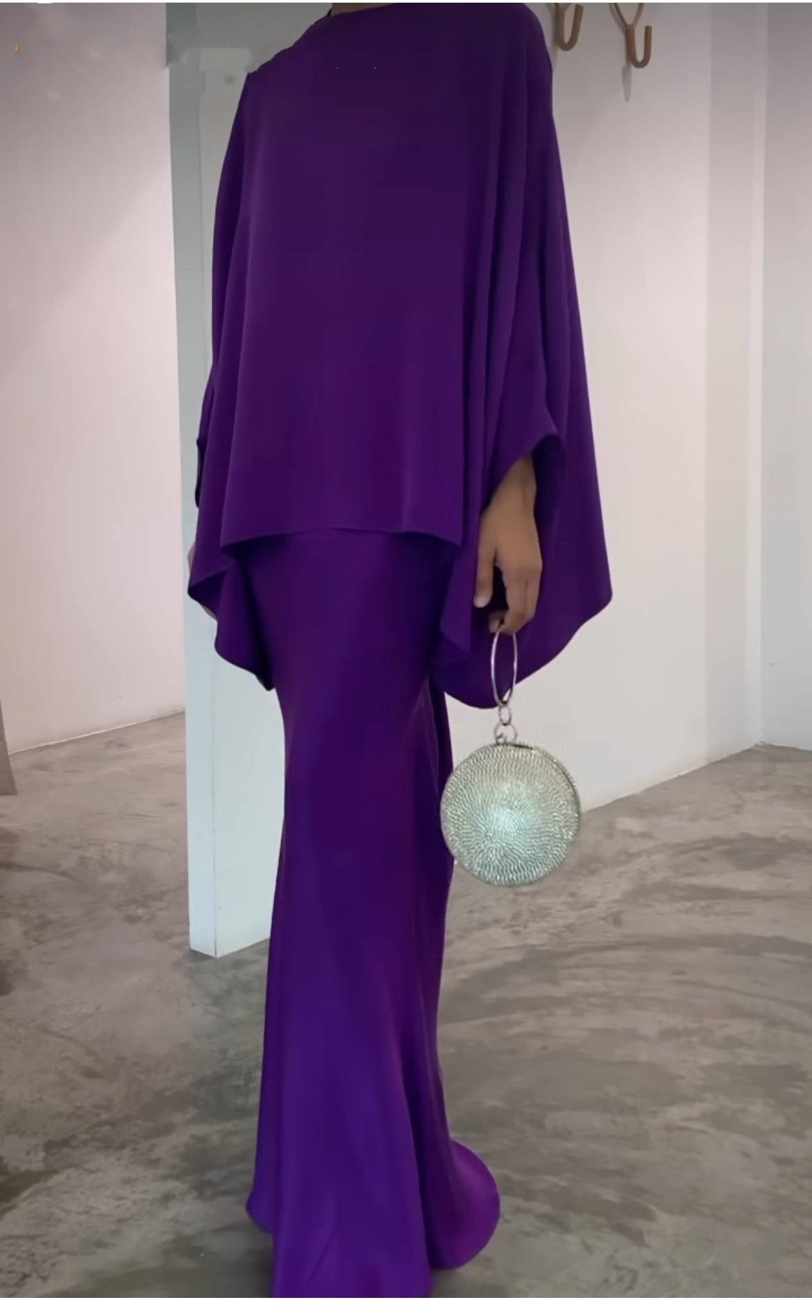 Two-Piece Pearl Floor-Length Gown