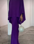 Two-Piece Pearl Floor-Length Gown