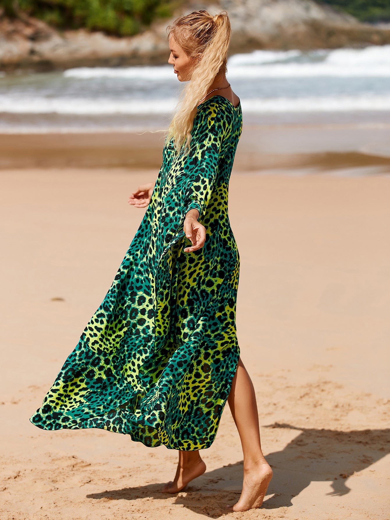 Elegant Blush Hour Dress with Flowing Design