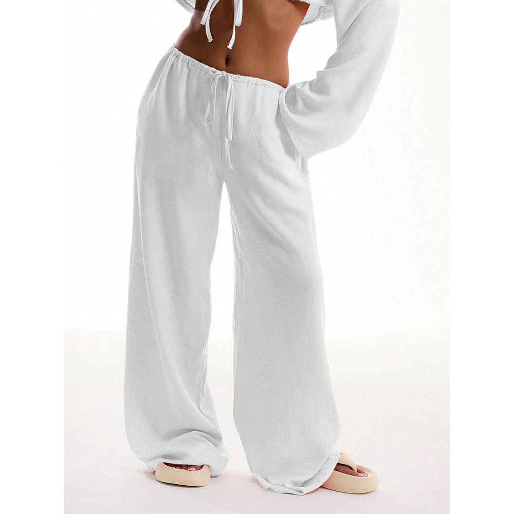 Women’s Ice Silk Straight Leg Trousers