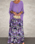 Fashion Batwing Long Dress