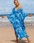 Chic Kimono-Style Dress in Amber Tide Hues