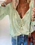 Casual Summer Lace Blouse – Lightweight, Breathable Style for Effortless Warm-Weather Outfits