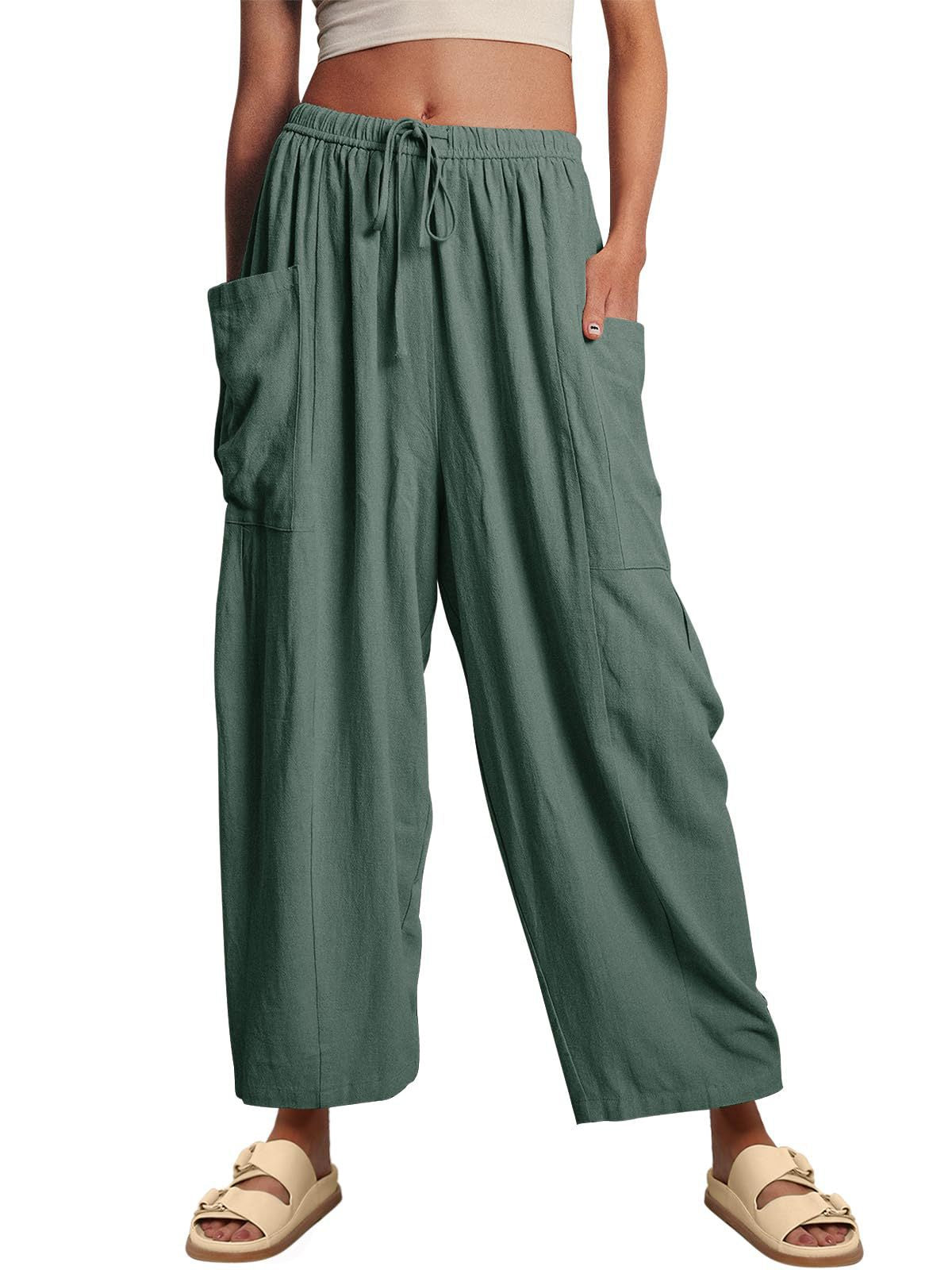 Comfy High Waist Loose Fit Trousers