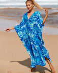 Chic Kimono-Style Dress in Amber Tide Hues