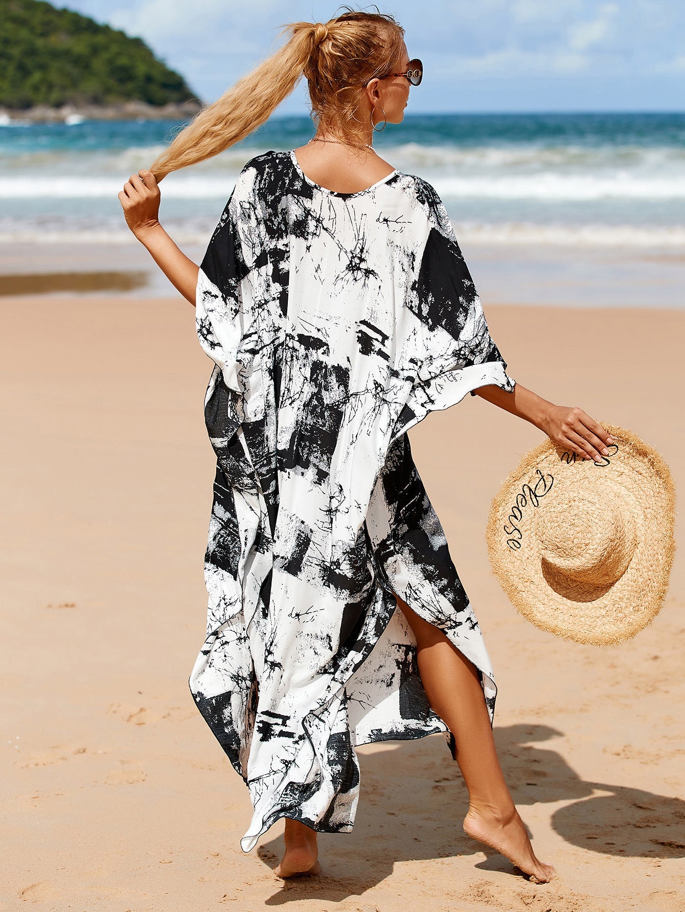 Feminine Wrap Dress in Whisper Fade Tones