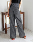 Fashion Lace-Up Striped Pants