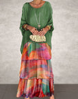 Fashion Batwing Long Dress