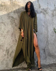 Relaxed Fit Vacation Midi Dress