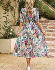 Chic V-Neck Floral Summer Dress