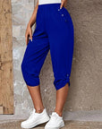 Fashion Casual Seven-Point Elastic Pants
