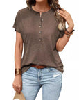 Stylish Buttoned T-Shirt