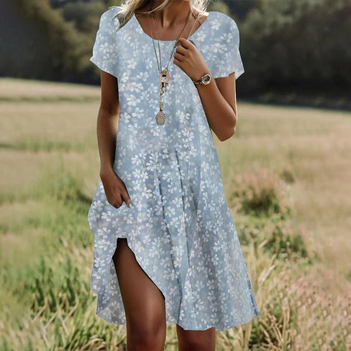 Artistic Bohemian Midi Dress