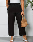 Comfortable High Waist Striped Pants