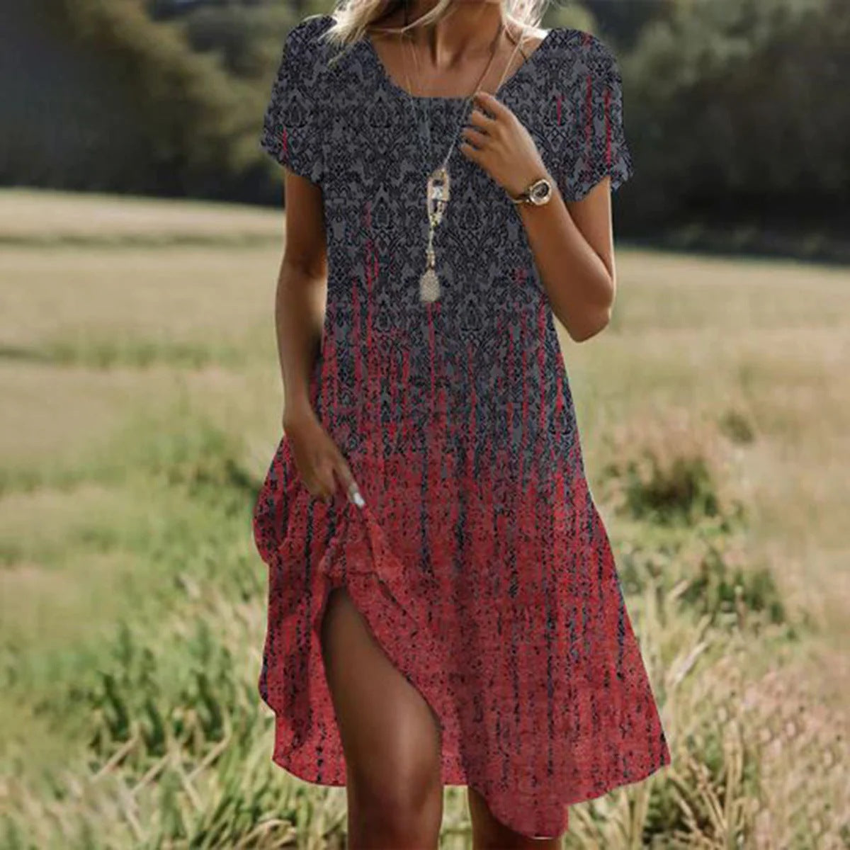 Artistic Bohemian Midi Dress