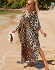 Lightweight Kaftan Dress in Coastal Tones